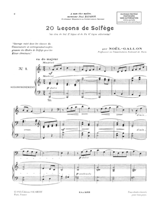Solfège en 20 leçons avec accompagnement - Noël Gallon